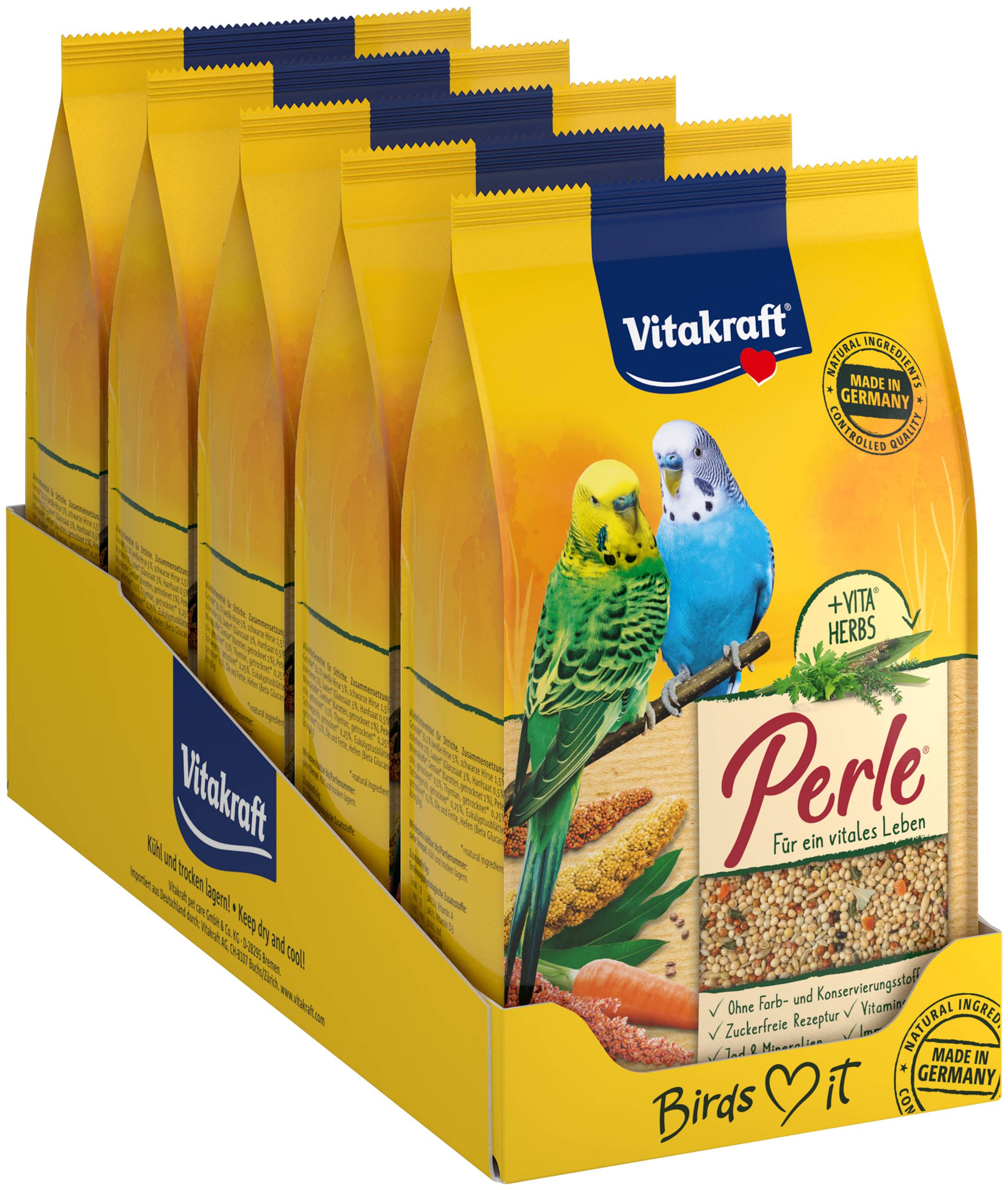 Vitakraft - 5 x Menu Sittich Perle® for budgies 1kg