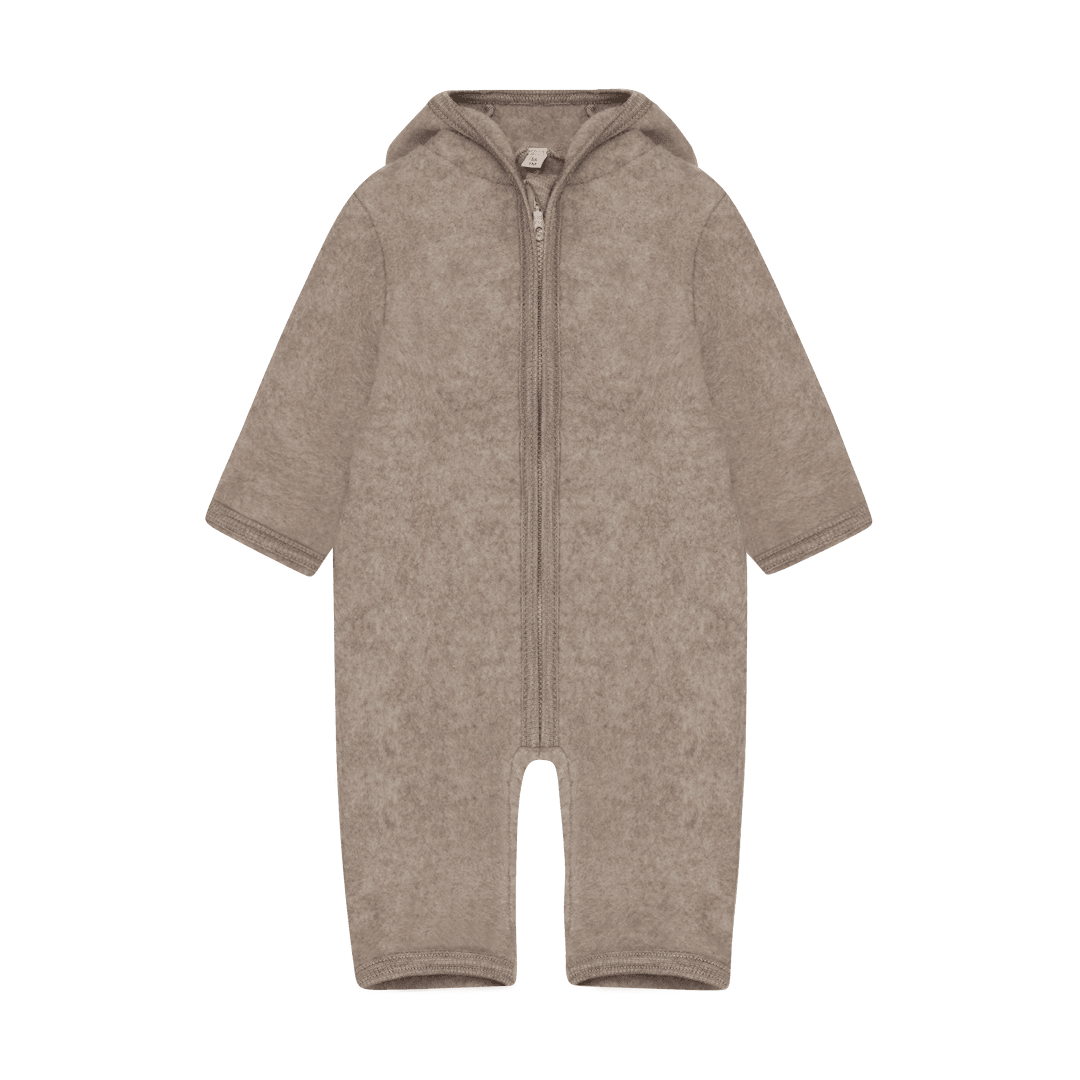 Huttelihut Barnevognsdragt I Uld Savannah Melange Savannah Melange-68 cm Uld Brun 68 cm