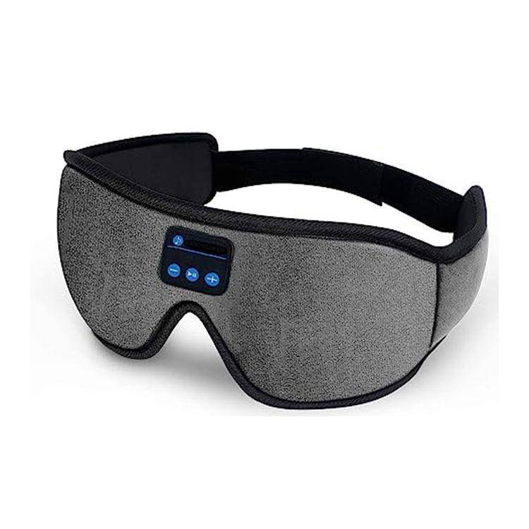 3D Eye Mask Bluetooth Music Play Sleeping Headphones with Built-in HD Speaker Mask For Sleep Headphones Wireless Air Travel 5.0 svart