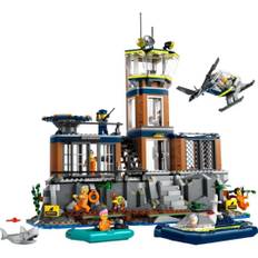 Lego Polisens Fängelseö Byggklossar City 60419 lek äventyr figur helikopter