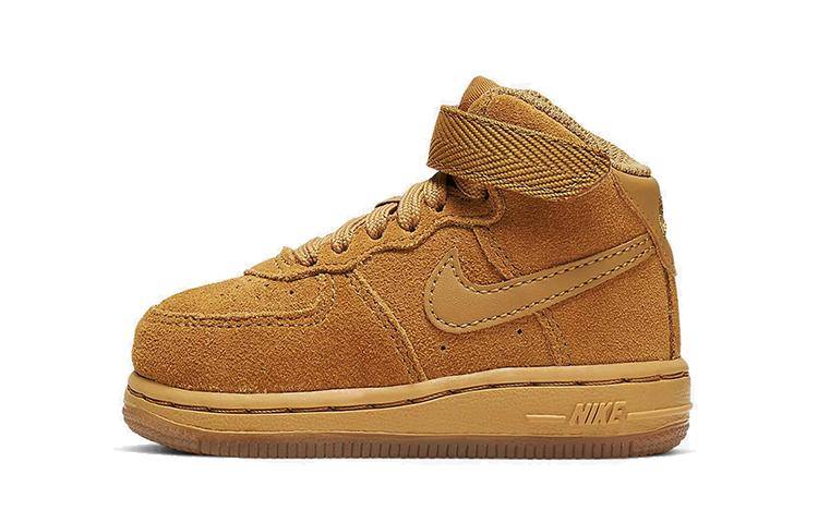 Nike Air Force 1 LV8 3 Cushioning Abrasion Resistant Cushioning, Wear Resistant High top Toddler Shoes Wheat CK1407-700 10C