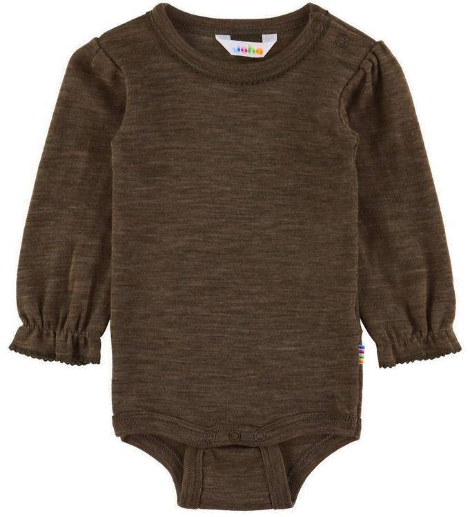 Joha Body l/ä - Ull/Silke - Mörkbrun - Joha - 70 - Body L/Ä