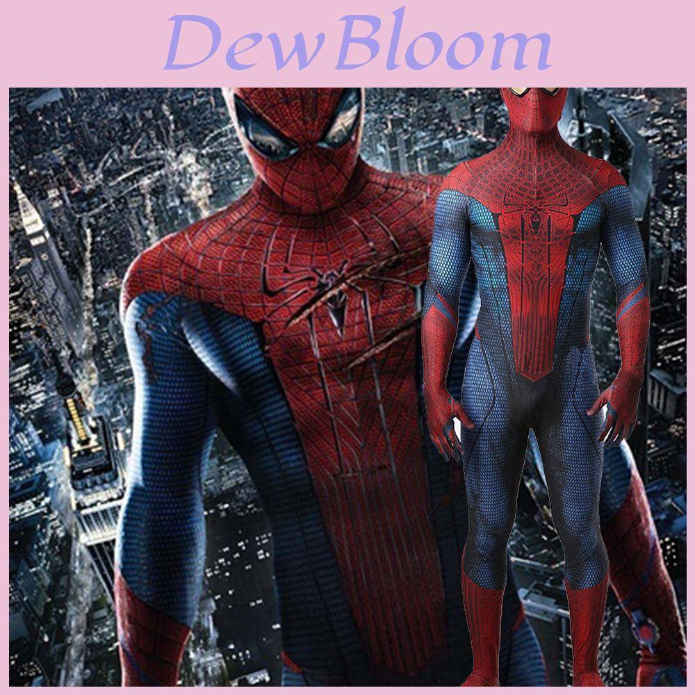 The Amazing Spider-man Dräkt Blå&röd Spandex Bodysuit För Barn Och Vuxna cm