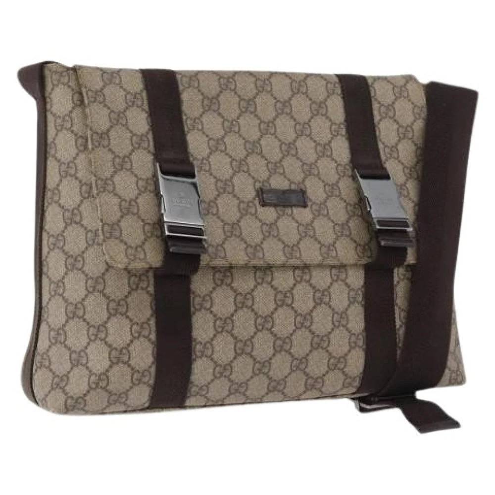 Gucci Vintage Pre-owned Vintage GG Canvas Skuldertaske - Vintage - Dame - Beige - ONE SIZE - Uld