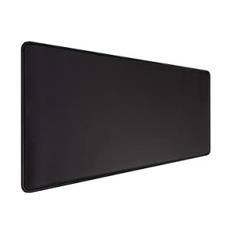 HIHUHEN Gaming musmatta, (800 x 300 mm) stor musmatta med halkfri gummibas för hem/kontor/spelare (80 x 30 svart)