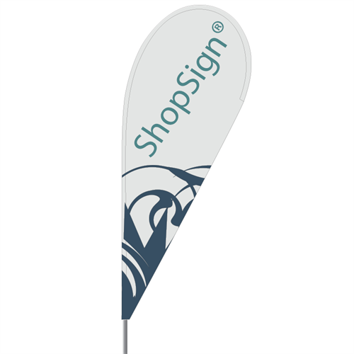 Beachflag / Eventflag, model dråbe - 243cm..