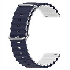 För Garmin Vivoactive 4 / Garmin Venu 2 Universal 22 mm silikon klockarmband Vågfärgad design dubbelfärgat klockband