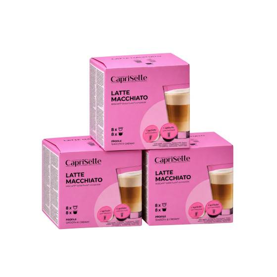 Coffee capsules compatible with NESCAFÉ® Dolce Gusto® Caprisette Latte Macchiato, 3 x 16 pcs.