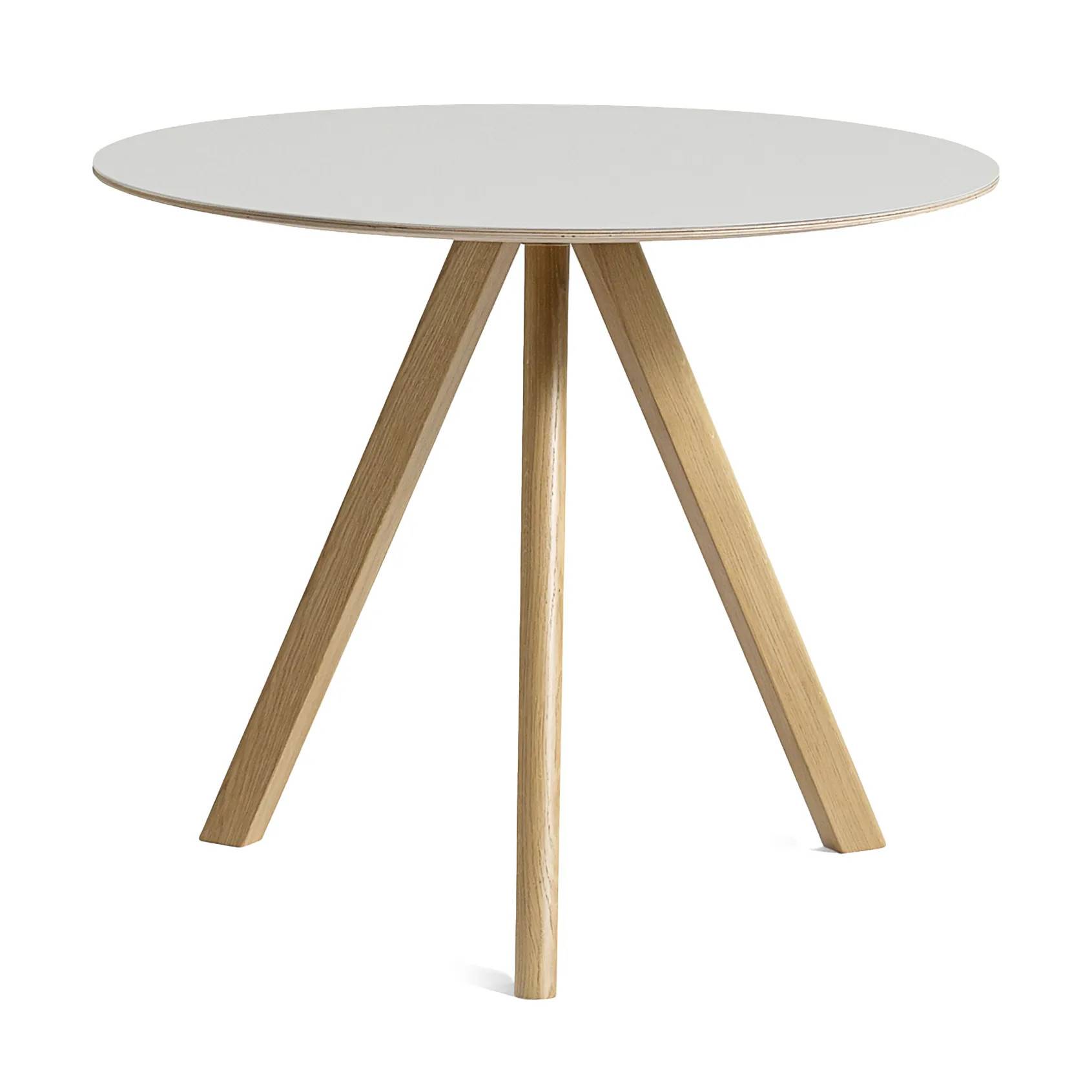 HAY CPH20 2.0 spisebord Ø90 cm Off white linoleum-lacq. oak.
