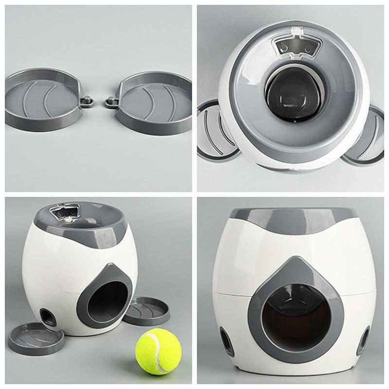 Hundleksaker 2 i 1 Tennisbollskastare Automatisk Kastmaskin Husdjursbollskastningsanordning Interaktiv Husdjursmatare Leksak För Hundar