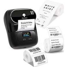 Phomemo M110 Etikettendrucker mit 3 Etikettenrollen, Beschriftungsgerät Selbstklebend für Telefon und PC, Bluetooth Etikettendrucker, Etikettiergerät für Zuhause, Büro und kleine Unternehmen