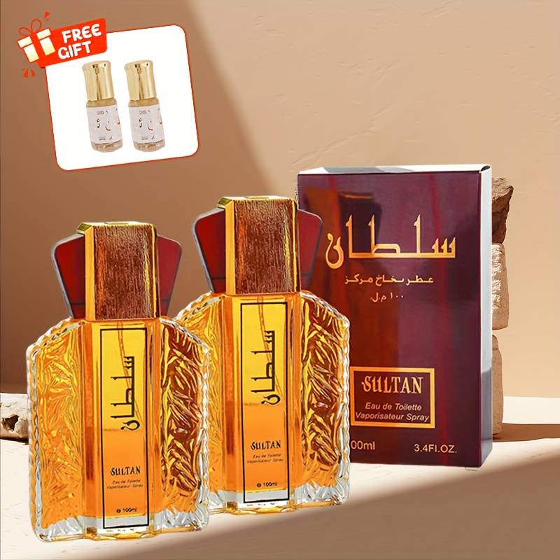 TEMU 100ml*2+3ml*2, Floral Perfume For Men, , Long-lasting Romantic Perfume, Beautifully Designed, Unique Shape, Holiday Gifts, Daily Is Very Suitable For