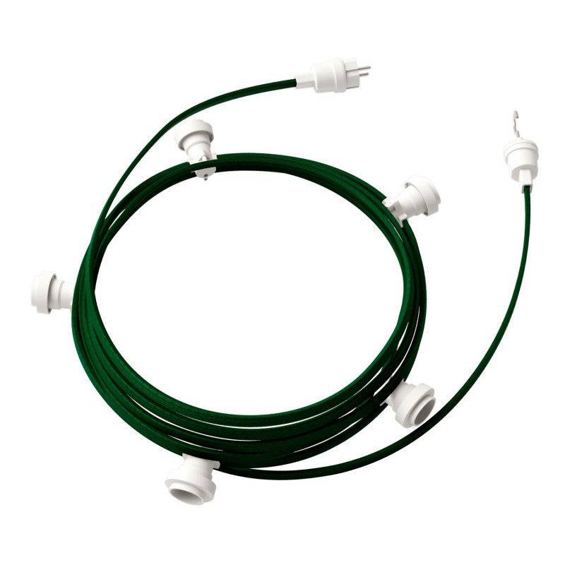 Komplet Party Lyskæde 7,5 m med 5 hvide fatninger - Wisky