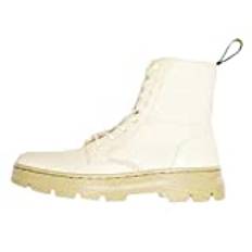 Dr. Martens Combs, Amfibier Unisex-Vuxen, Parchment Beige 10 Oz Canvas & Parchment Beige Milled Coated Leather, 41 EU, Parkment Beige 10 Oz Canvas Parkment Beige Milled Läder