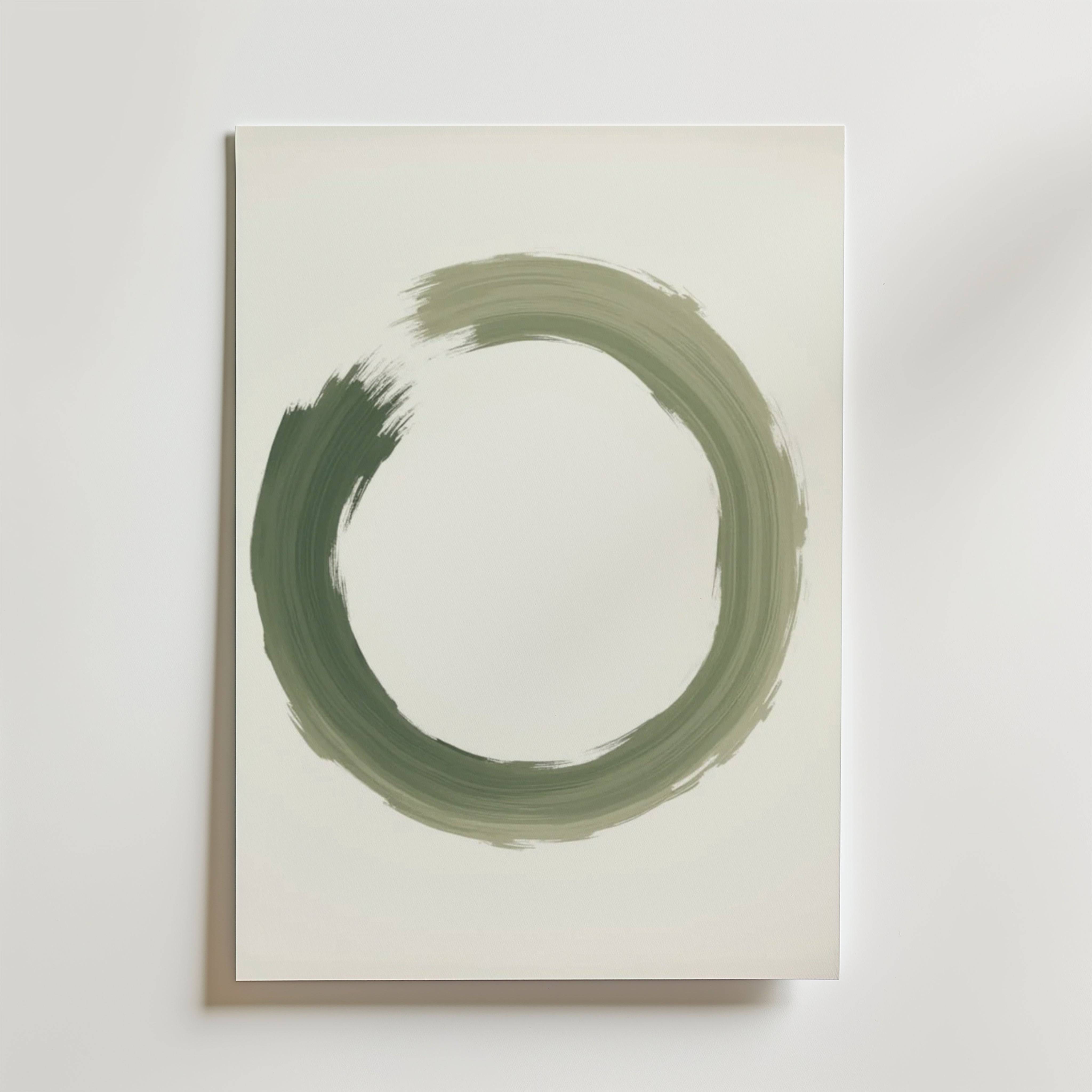 Abstract Round Shape No.3 Poster - Premium Canvas 50x70 cm
