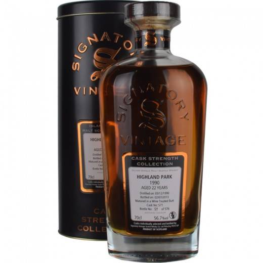 Highland Park 1990 22 år Single Malt Whisky Signatory Vintage Collection 56,7%