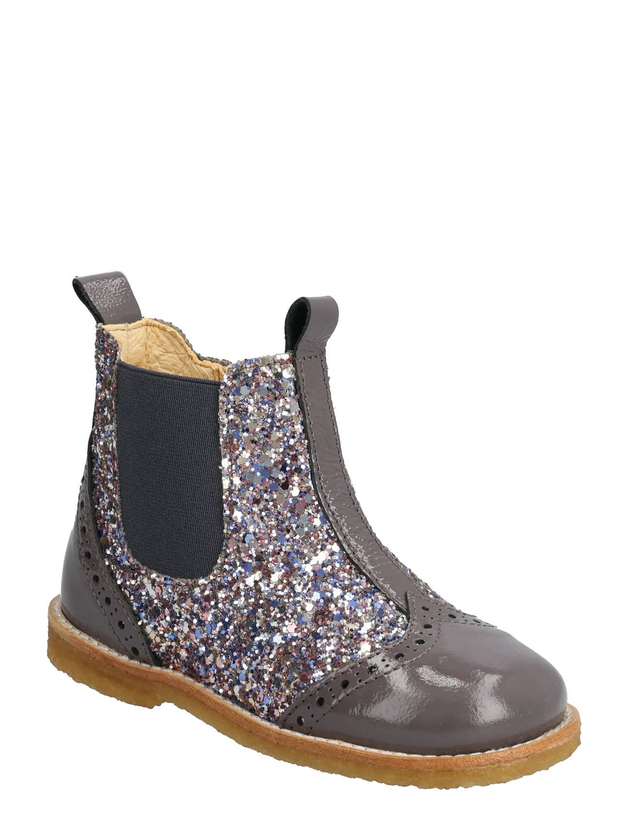 ANGULUS Booties - Flat - With Zipper - Silver - 21