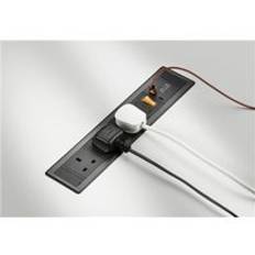 KnightsBridge 13A 3G recess mount power station with dual USB A + C (FASTCHARGE)