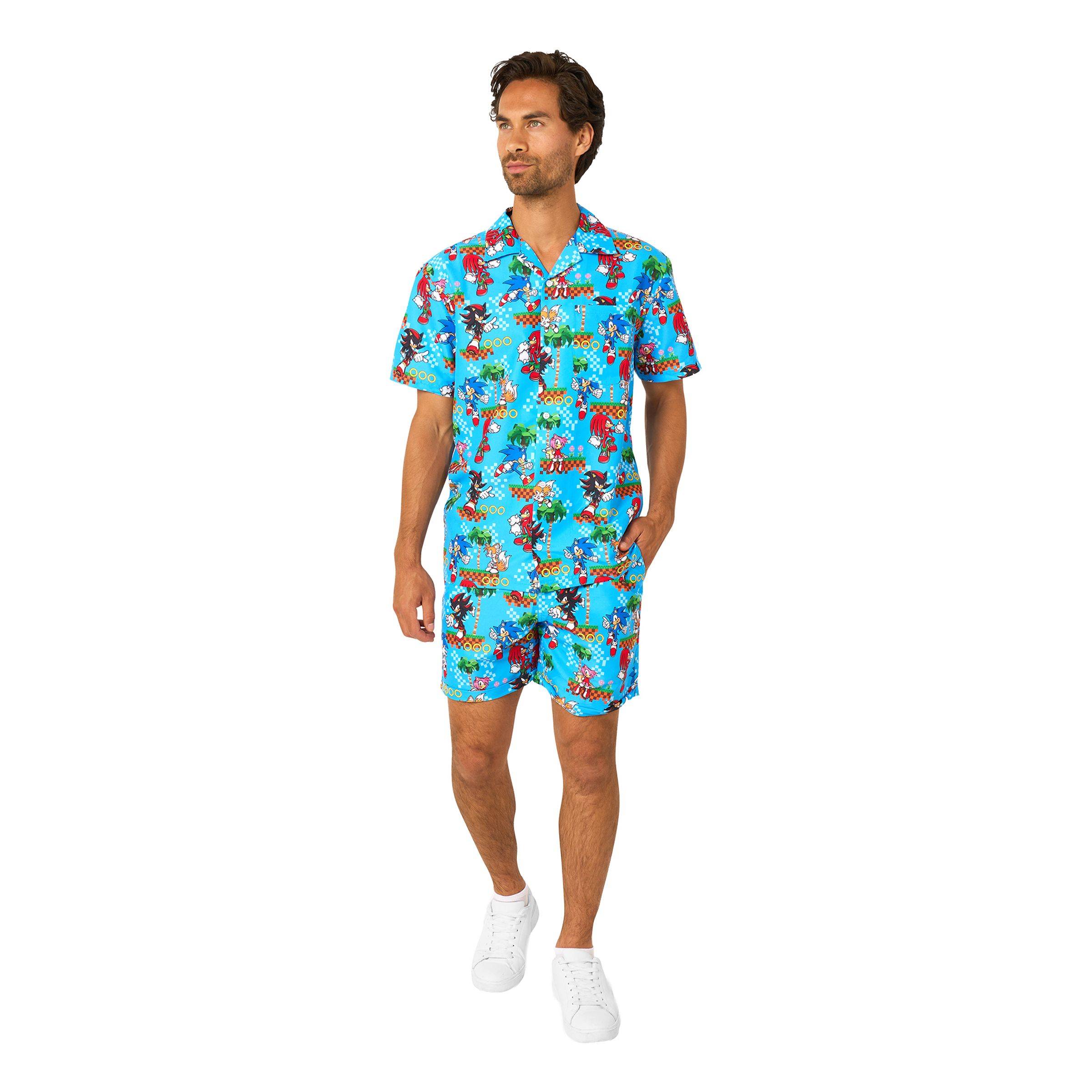 OppoSuits Sonic&trade; Green Hill Shorts jakkesæt - X-Large