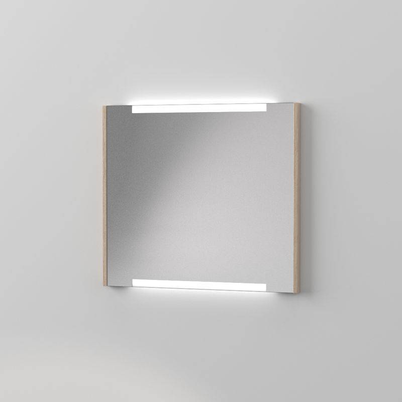 Duobad spegel gripen med led över- & underbelysning 80
