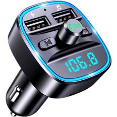 Bluetooth Bil, FM Transmitter Bluetooth 5.0 Trådløs MP3 Musik P