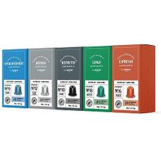 by Amazon Nespresso kompatibel Kaffeekapseln, gemischte Packung, Aluminium- Kapseln, Mittlere Röstung, 100 Stück (5 Packungen mit 20) - Rainforest Alliance-zertifiziert
