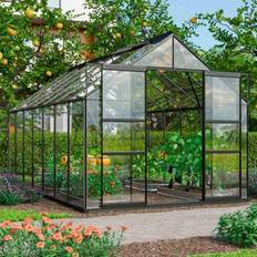 Vitavia Mars 11500 drivhus, sort, 11,5 m², 3 mm hærdet glas