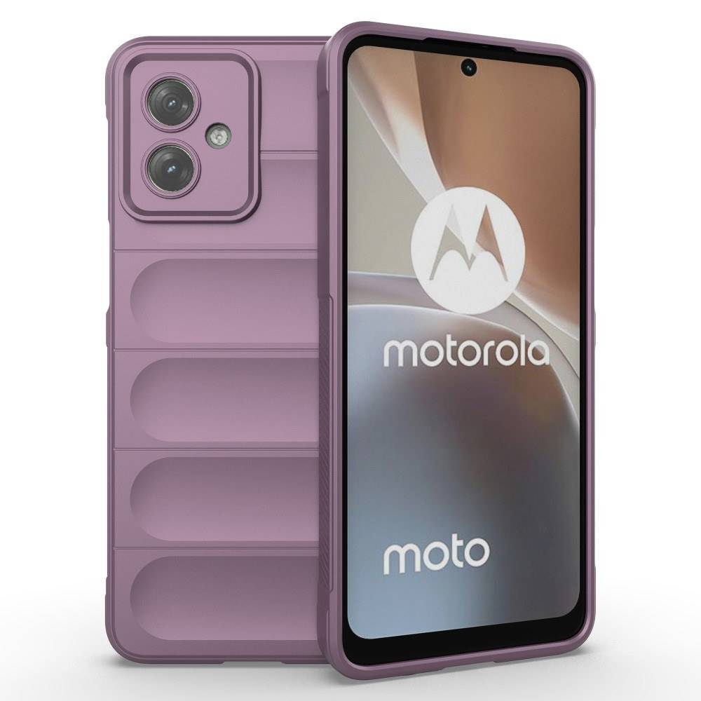 Motorola G54 5G - Wave Gummiskal - Ljuslila