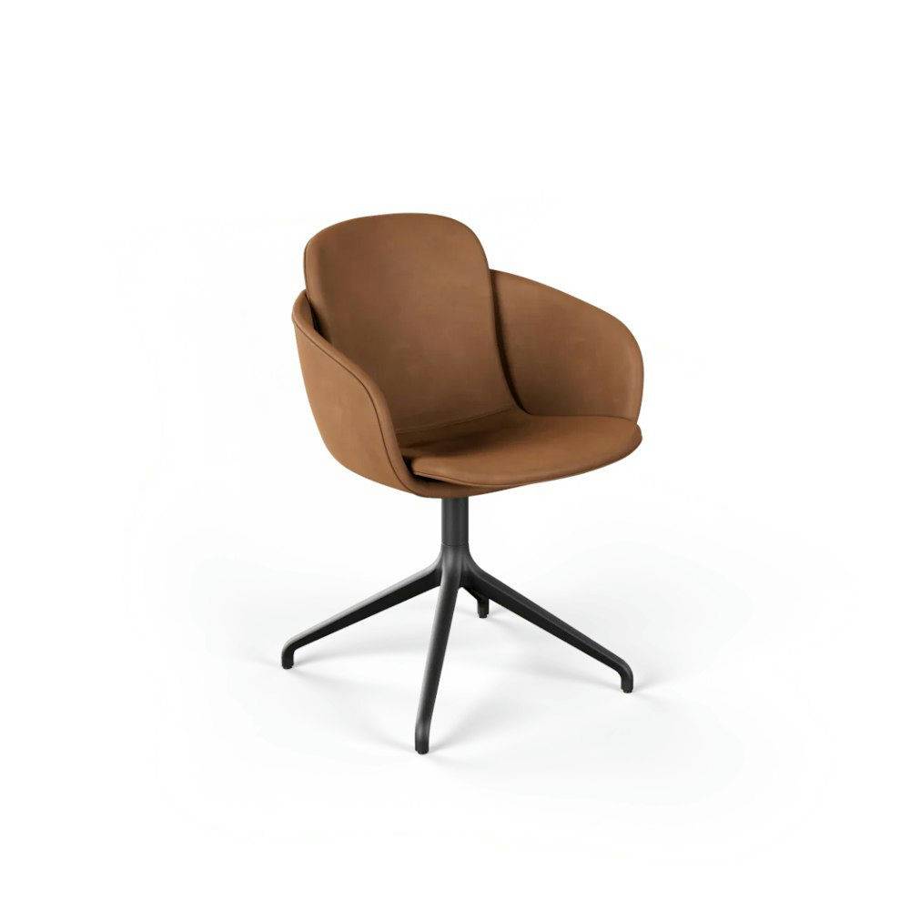 SACKit Chair no. One S2 Black Swivel Matbordsstol Luna Walnut