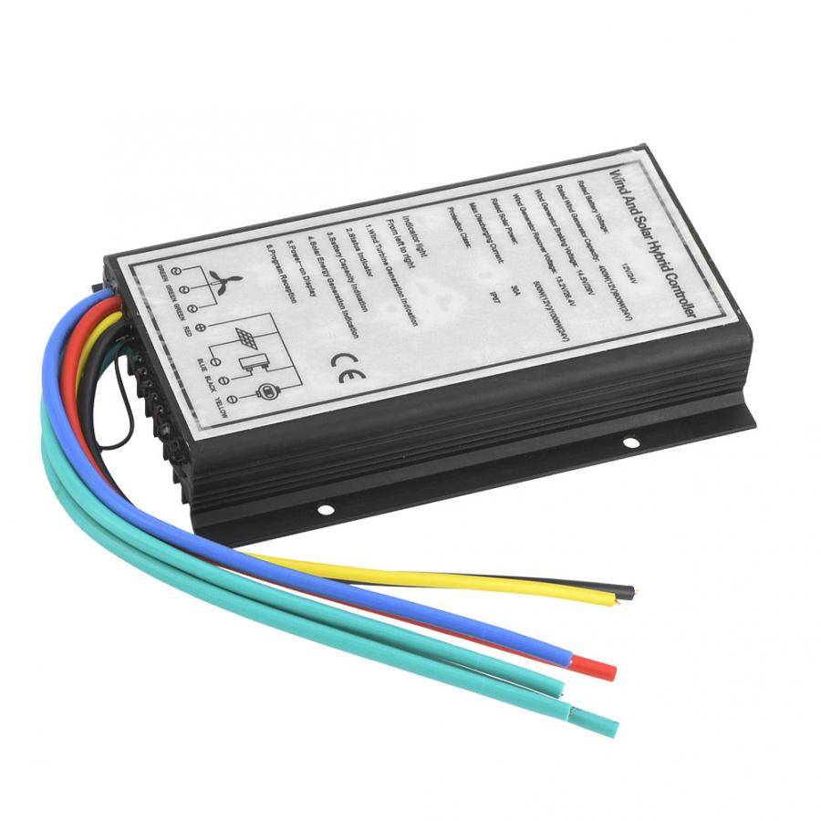 Vind sol hybrid hybrid styrenhet solenergi hybrid laddning generator styrenhet 12/24v 400/800w vind 500/1000w 30a kontrollador