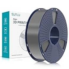 SUNLU PLA+ filament, grå, 1,75 +/- 0,02 mm, 3D-skrivarfilament PLA Plus, 1,75 mm, 1 kg spole för 3D-utskrift