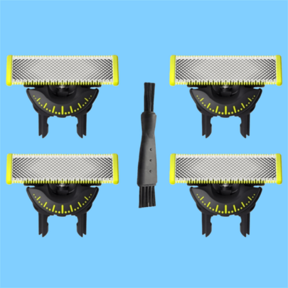 OneBlade 360 ersättningsblad kompatibelt med One Blade QP2520 QP2630 QP2724 QP2834 QP6510 QP6520 QP6530 elektriska rakapparater - 4 st