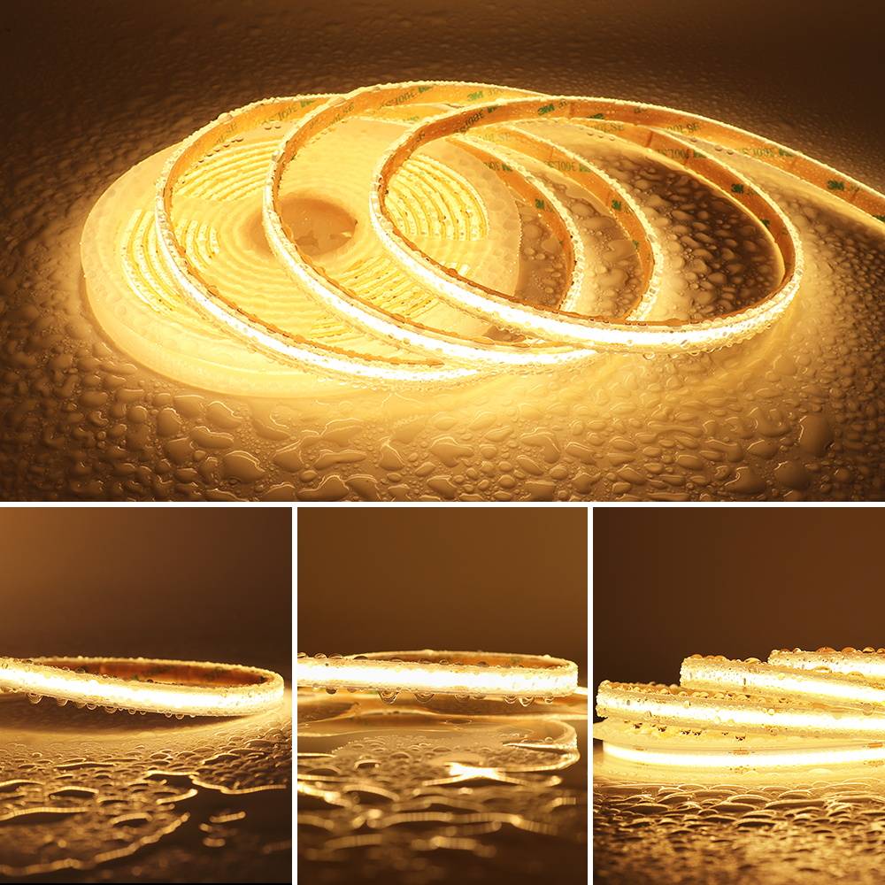IP68 Waterproof COB LED Strip 12V Sauna Waterproof LED Tape Kitchen 24V LED Strip Outdoor Strip Lighting Bathroom COB LED Strip