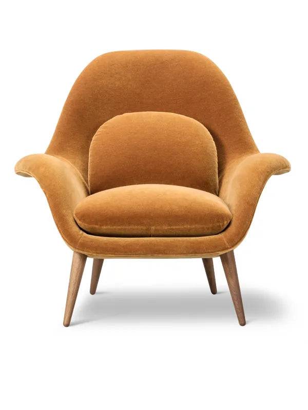 Swoon Lænestol fra Fredericia Furniture Stofgruppe 1 / Eg olie - Jacobsen Plus