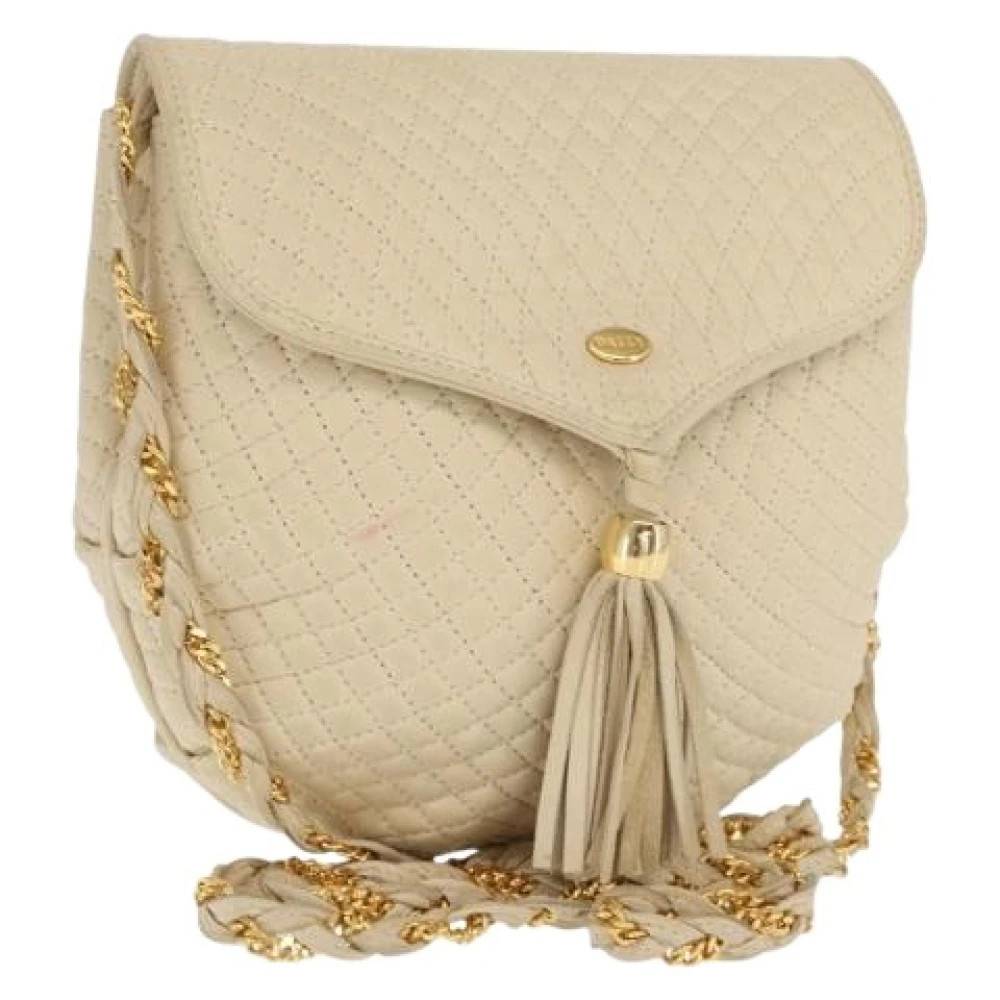 Bally Pre-owned Pre-owned Skuldertaske - Vintage - Dame - Beige - ONE SIZE - Uld