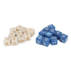 20 PCS Acrylic Square Corner Dice Set Colorfast Lightweight 6 Sided Number Dice Set for Math Games