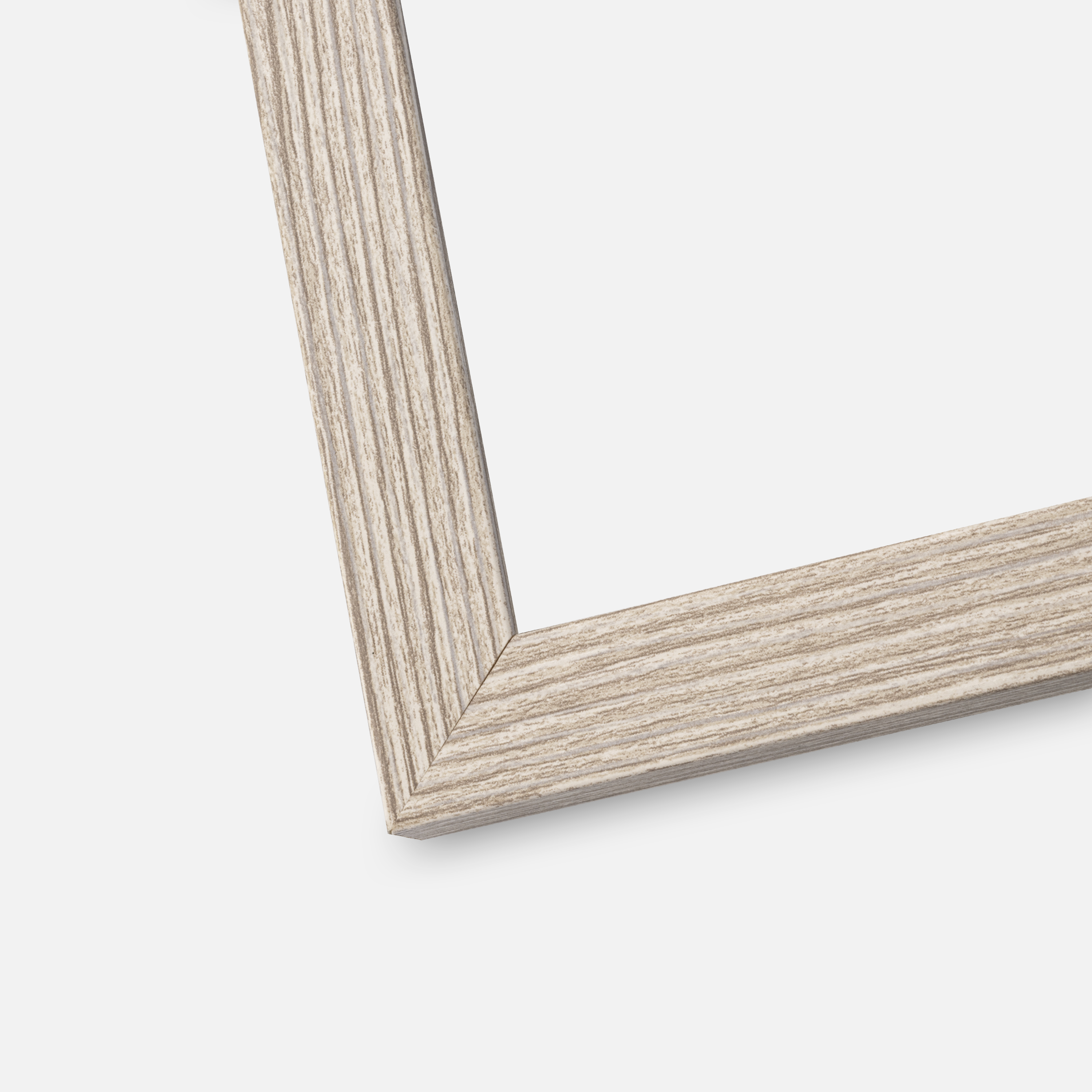 Ram Stilren Glas Greige Oak 50x70 cm - Dubbel Passepartout Vit 40x50 cm