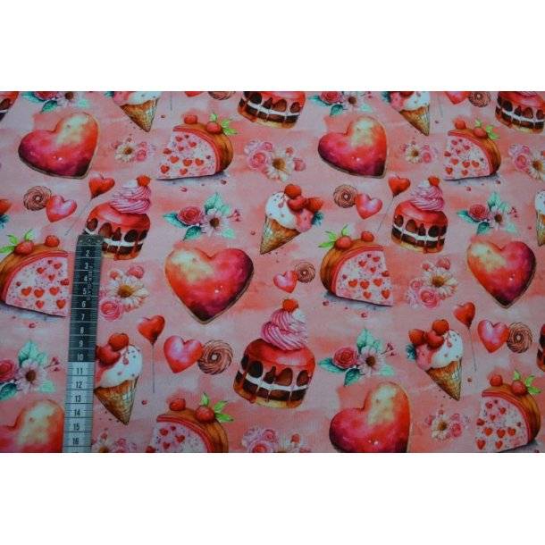 Økotex bomulds jersey, Hearts Lakes