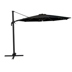 Roma parasol 360-rotation LED sort 3m