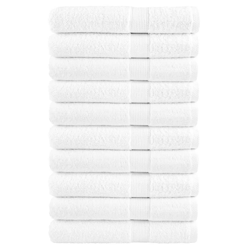 Premium saunahåndklæder SOLUND 10 stk. hvid 80x200 cm 600 gsm