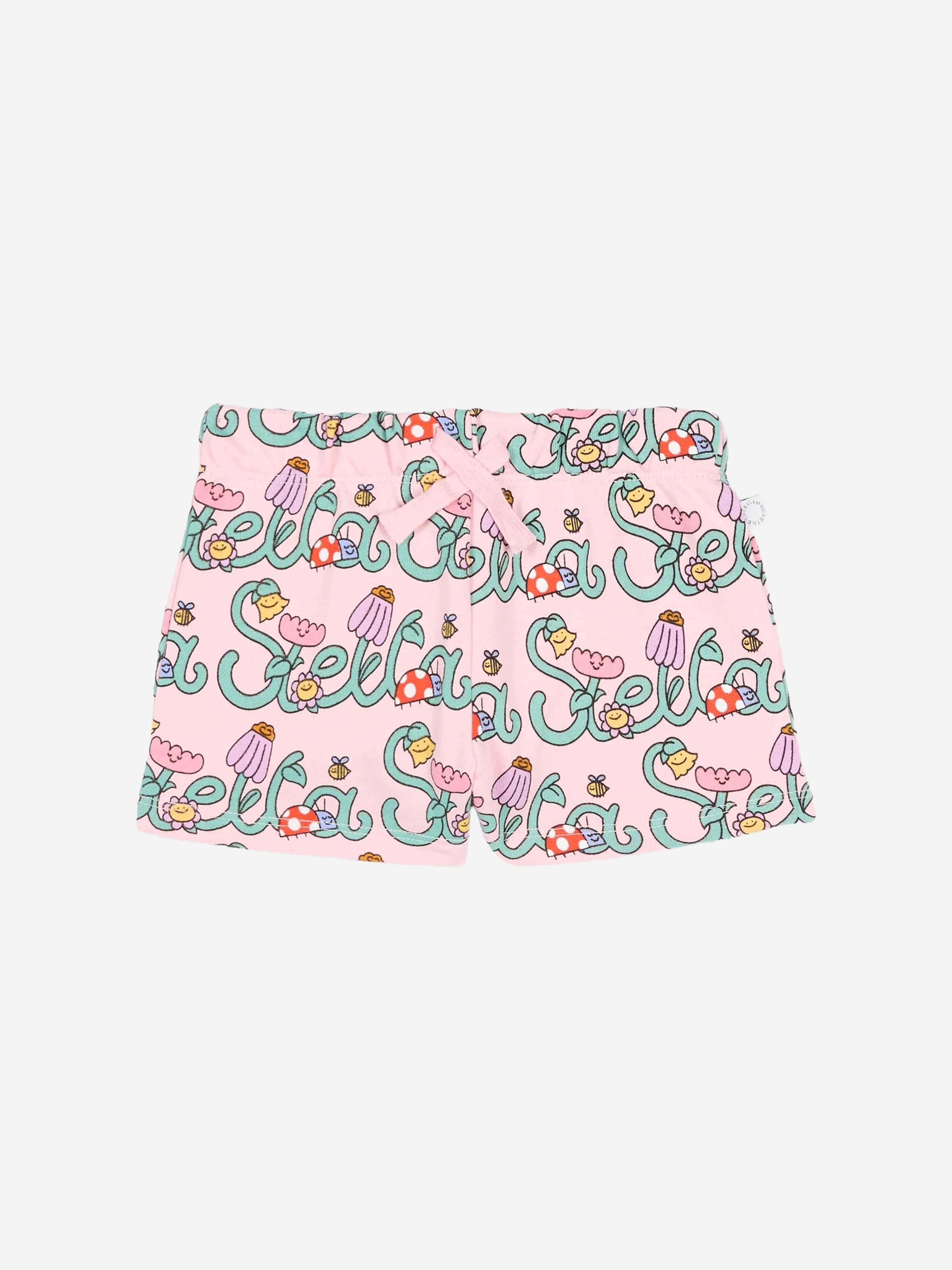 Stella McCartney Baby Girls Flower Logo Shorts in Pink - Pink / 18 months (18 months)