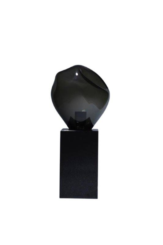 Nöjdh Design Glöd Bordslampa, Svart granit och glas