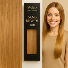 Poze Standard Äkta Löshår Clip & Go - 120g 10B Sand Blonde - 60cm