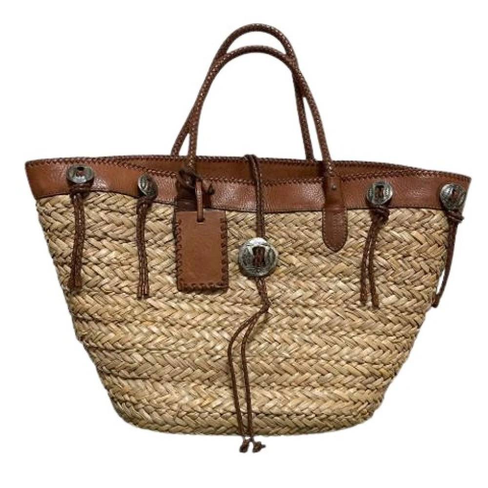 Ralph Lauren Pre-owned - Pre-owned Wicker Basket Bag Vintage - Dam - ONE Size - Läder