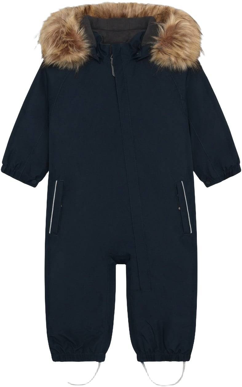 Color Kids Baby Coverall W. Fake Fur Str 92 - Total Eclipse Flyverdragter hos Magasin.