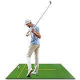 LIFEZEAL Golfträningsmatta, golfmatta med 6 hål, inomhus och utomhus golfträningsmatta med 2 T-shirts och 117 cm riktade stavar (152 x 117 x 2,5 cm)
