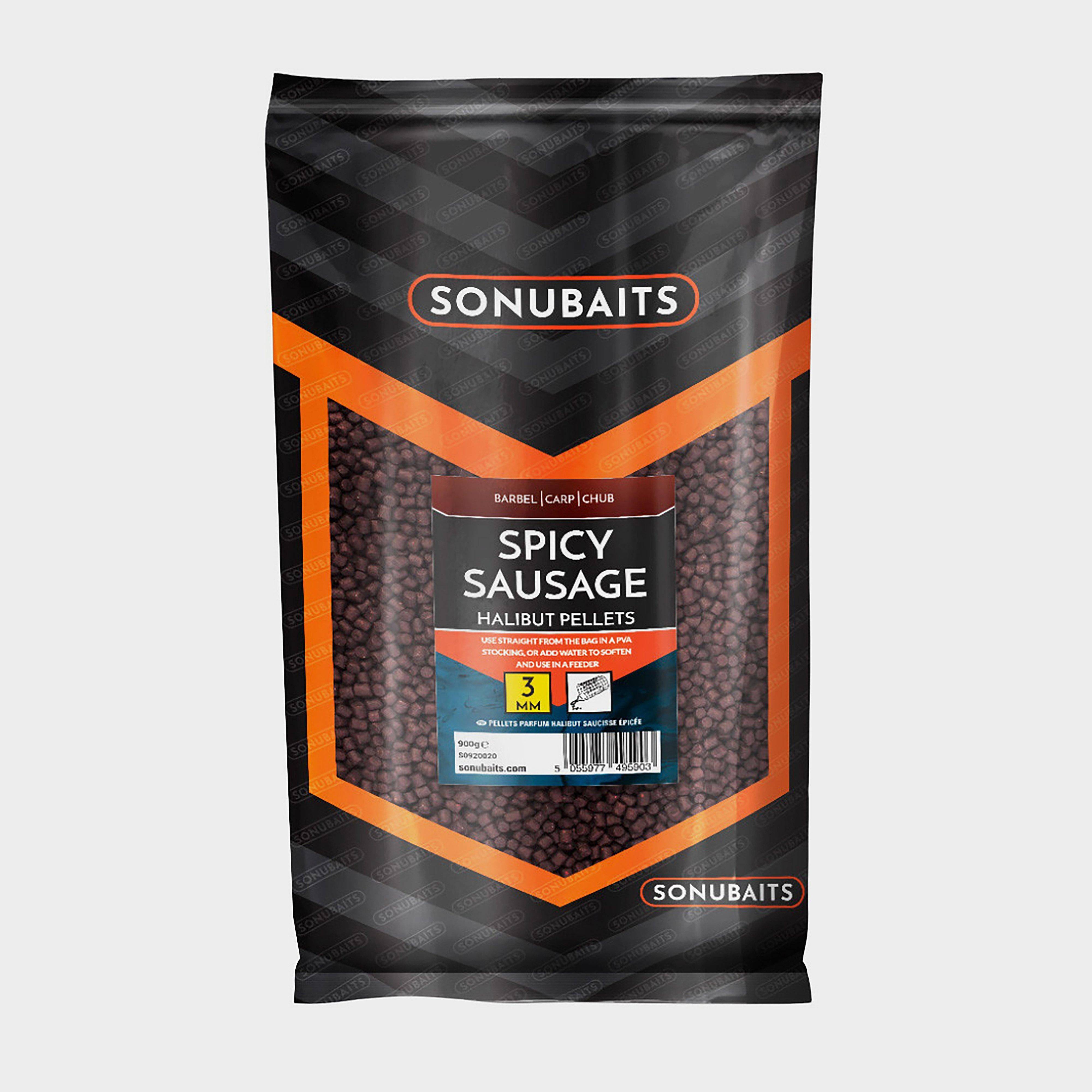 Sonu Baits Sonu Spicy Sausage Halibut Pellets 3mm, Brown