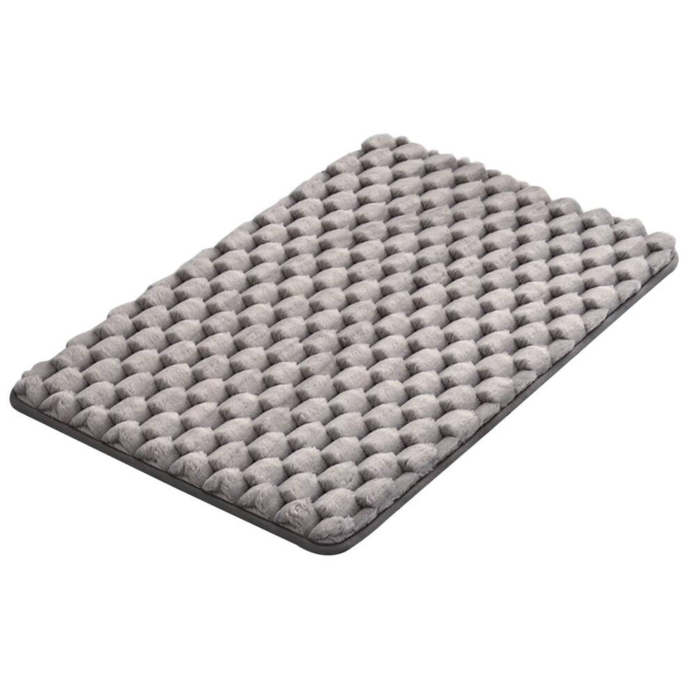 Giyblacko Mikrofiber Badeværelsesmåtte Skridsikker Shaggy