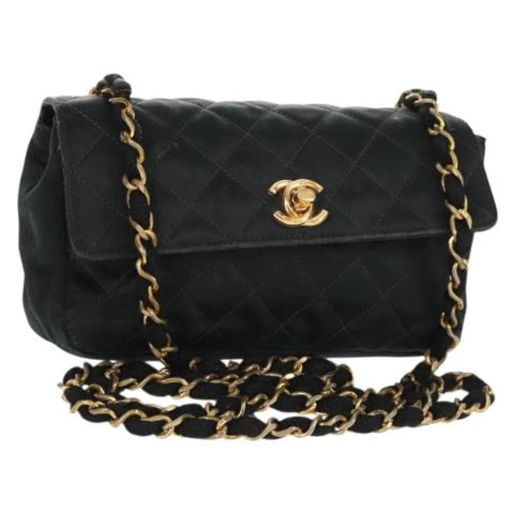 Chanel Vintage Pre-owned Satin Cross Body Bag - Vintage - Dame - Sort - ONE SIZE - Satin