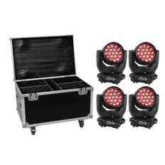 EUROLITE Set 4x LED TMH-X4 + Case with wheels